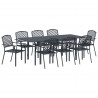 Zestaw do jadalni w ogrodzie 9 pcs Antracyt Stal