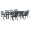Zestaw do jadalni w ogrodzie 9 pcs Antracyt Stal