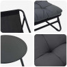 Zestaw do jadalni w ogrodzie 5 pcs Czarny Stal