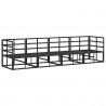 Zestaw Sof na Ogród 4 pcs Czarny Metal