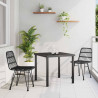 Zestaw do jadalni w ogrodzie 3 pcs Czarny