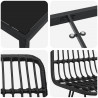 Zestaw do jadalni w ogrodzie 3 pcs Czarny