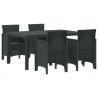Zestaw do jadalni w ogrodzie 5 pcs Antracyt Rattan Polt