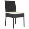 Zestaw do jadalni w ogrodzie 3 pcs Czarny