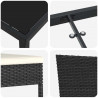 Zestaw do jadalni w ogrodzie 3 pcs Czarny
