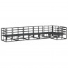 Zestaw Sof na Ogród z poduszką 6 pcs Czarny Aluminium