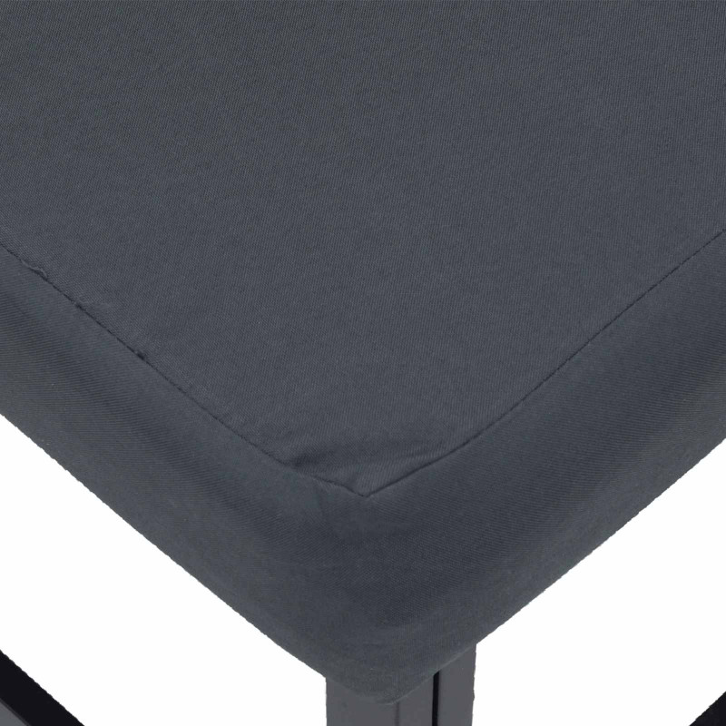 Zestaw Sof na Ogród z poduszką 7 pcs Czarny Aluminium