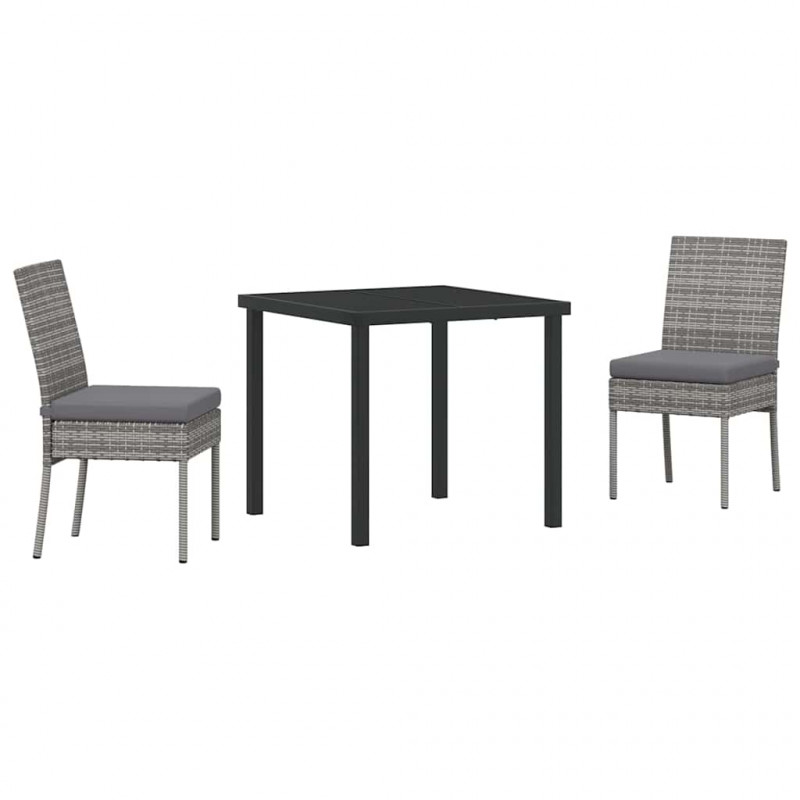 Zestaw do jadalni w ogrodzie 3 pcs Szary