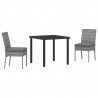 Zestaw do jadalni w ogrodzie 3 pcs Szary