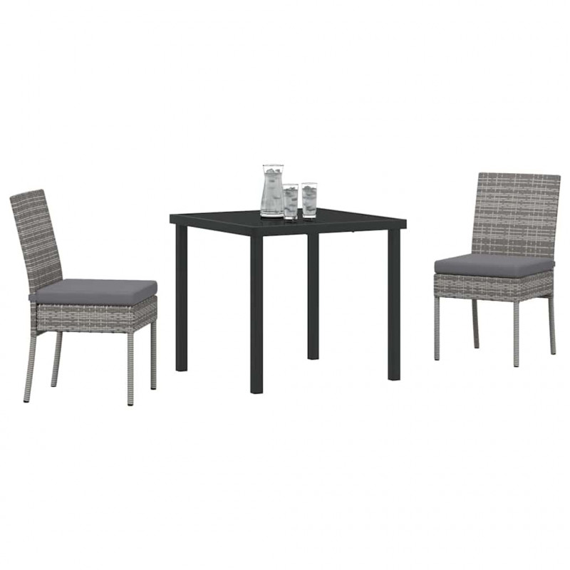 Zestaw do jadalni w ogrodzie 3 pcs Szary