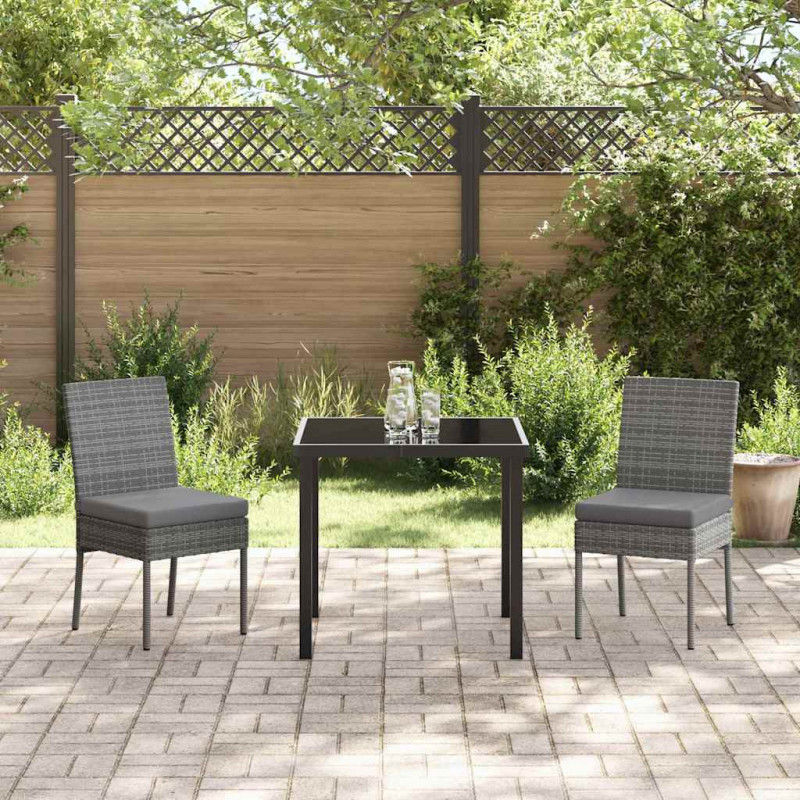 Zestaw do jadalni w ogrodzie 3 pcs Szary