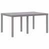 Zestaw do jadalni w ogrodzie 5 pcs Jasnoszary Rattan Polt