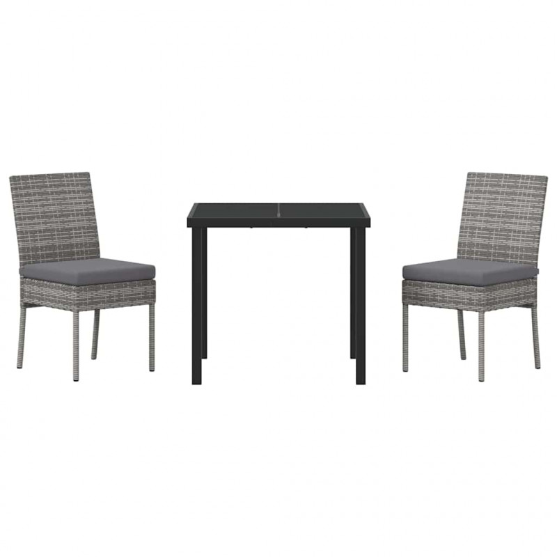 Zestaw do jadalni w ogrodzie 3 pcs Szary