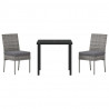 Zestaw do jadalni w ogrodzie 3 pcs Szary