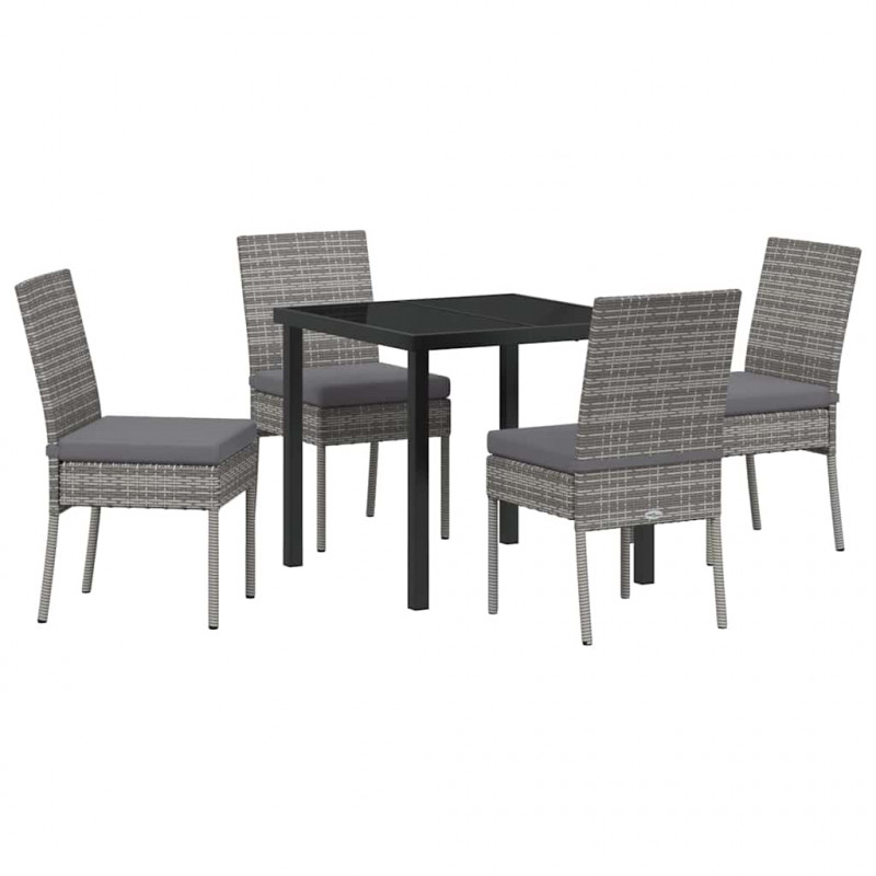 Zestaw do jadalni w ogrodzie 5 pcs Szary