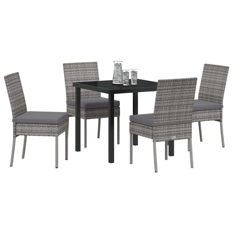 Zestaw do jadalni w ogrodzie 5 pcs Szary