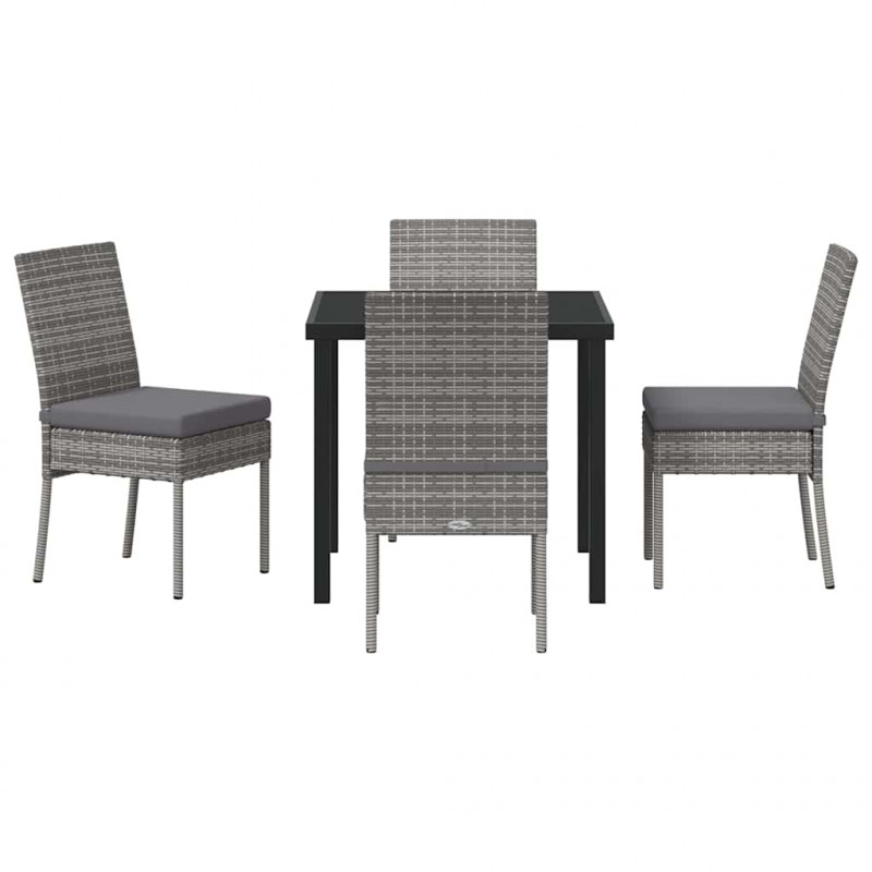 Zestaw do jadalni w ogrodzie 5 pcs Szary