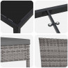 Zestaw do jadalni w ogrodzie 5 pcs Szary