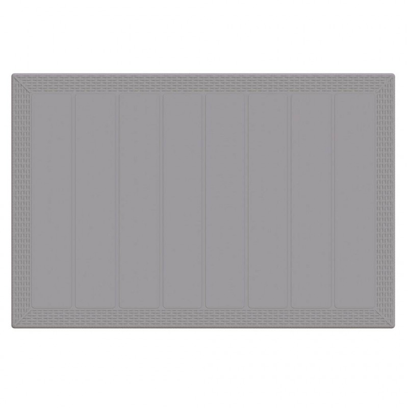 Zestaw do jadalni w ogrodzie 5 pcs Jasnoszary Rattan Polt