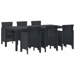 Zestaw do jadalni w ogrodzie 7 pcs Antracyt polipropylen