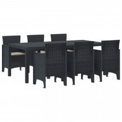 Zestaw do jadalni w ogrodzie 7 pcs Antracyt polipropylen