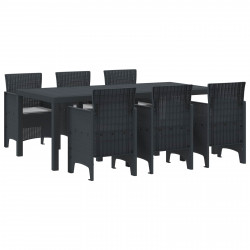 Zestaw do jadalni w ogrodzie 7 pcs Antracyt polipropylen