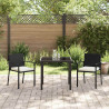 Zestaw do jadalni w ogrodzie 3 pcs Czarny
