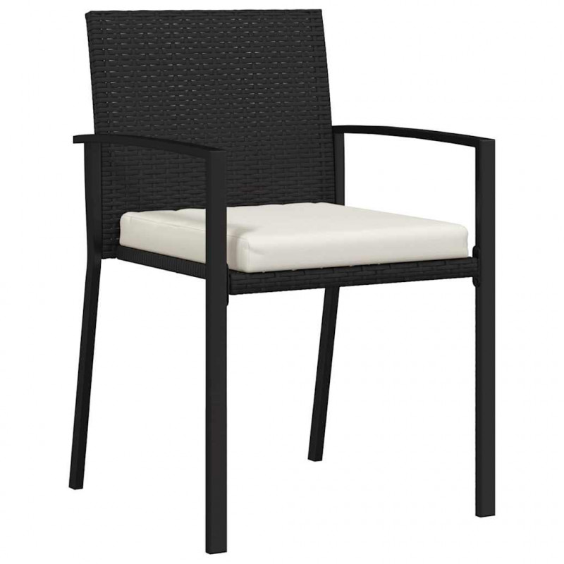 Zestaw do jadalni w ogrodzie 3 pcs Czarny