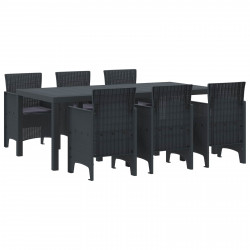 Zestaw do jadalni w ogrodzie 7 pcs Antracyt polipropylen