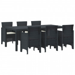 Zestaw do jadalni w ogrodzie 7 pcs Antracyt polipropylen