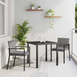Zestaw do jadalni w ogrodzie 3 pcs Szary