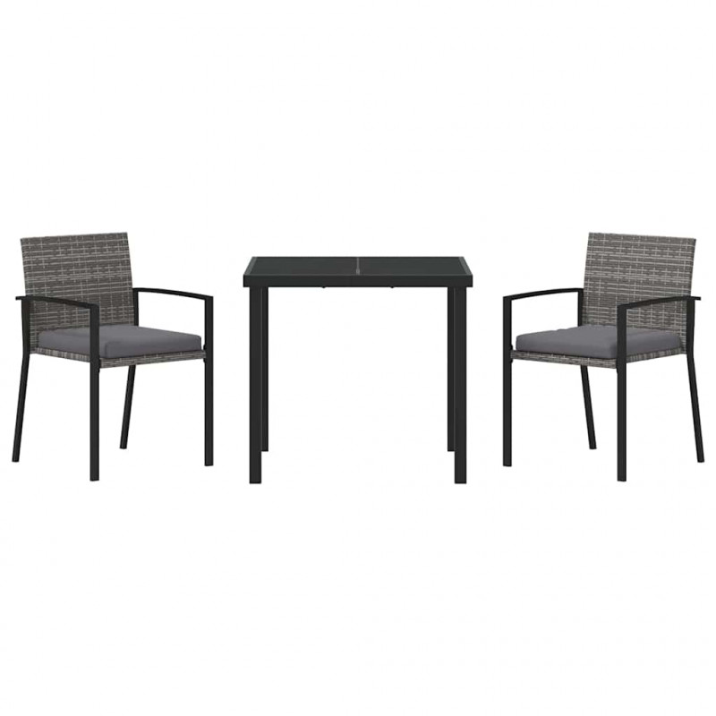 Zestaw do jadalni w ogrodzie 3 pcs Szary