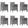 Zestaw do jadalni w ogrodzie 7 pcs Jasnoszary polipropylen