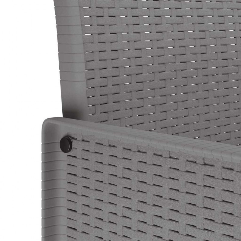 Zestaw do jadalni w ogrodzie 7 pcs Jasnoszary polipropylen