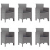 Zestaw do jadalni w ogrodzie 7 pcs Jasnoszary polipropylen
