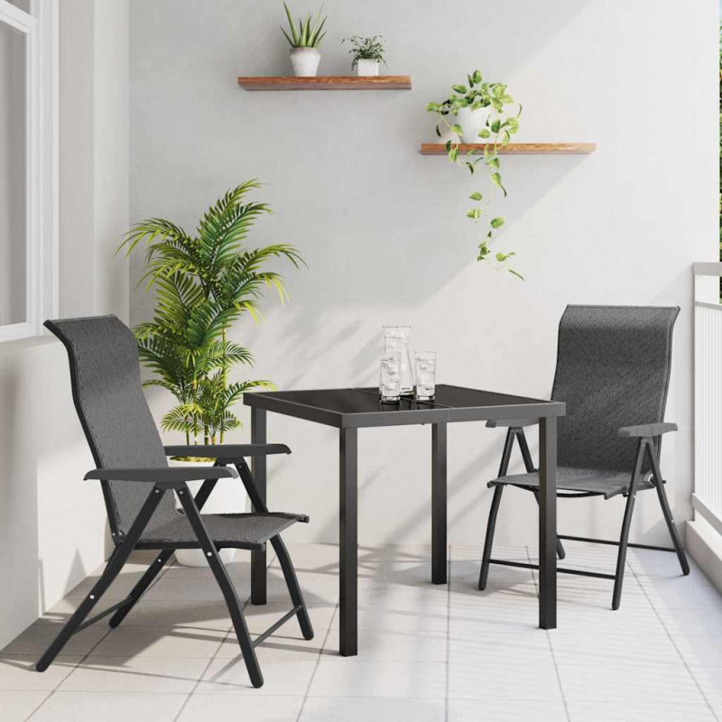 Zestaw do jadalni w ogrodzie 3 pcs Szary
