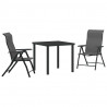 Zestaw do jadalni w ogrodzie 3 pcs Szary