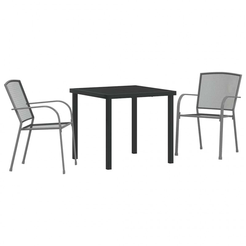 Zestaw do jadalni w ogrodzie 3 pcs Antracyt