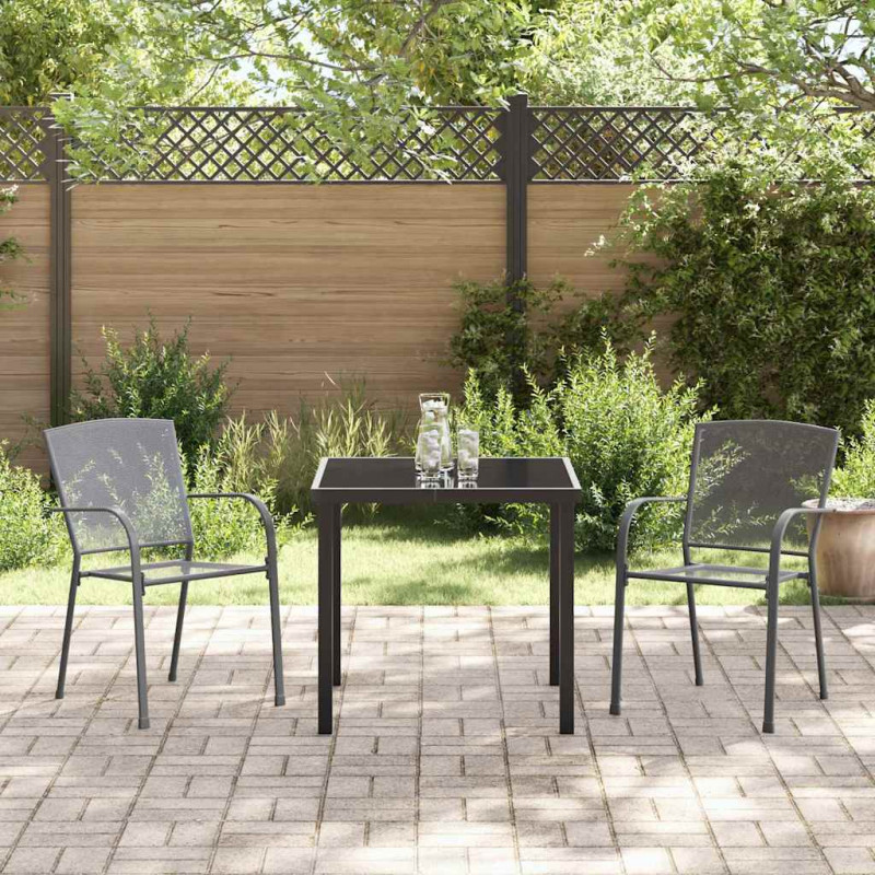 Zestaw do jadalni w ogrodzie 3 pcs Antracyt