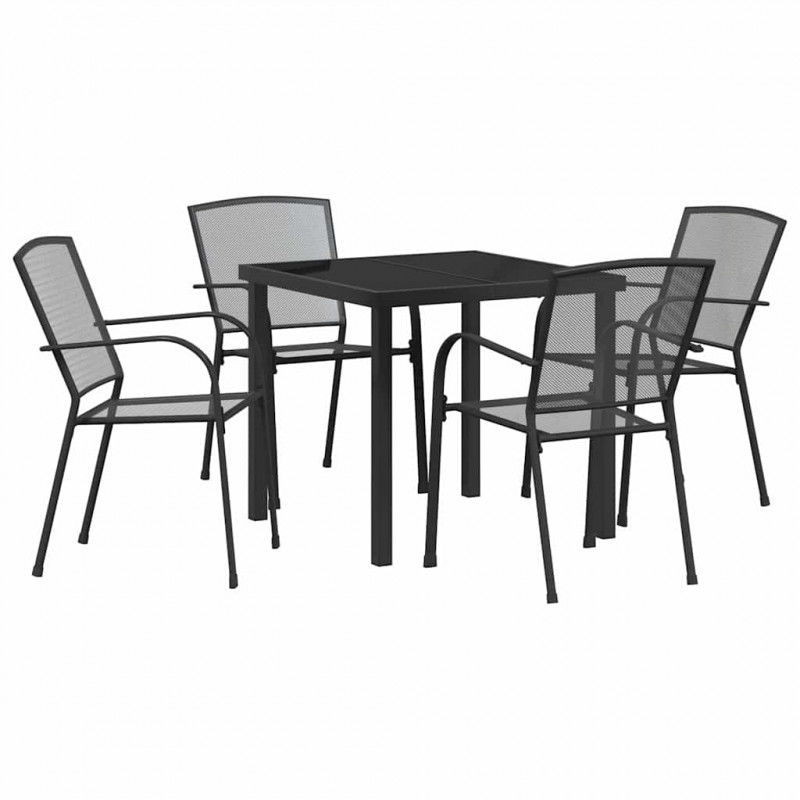 Zestaw do jadalni w ogrodzie 5 pcs Antracyt