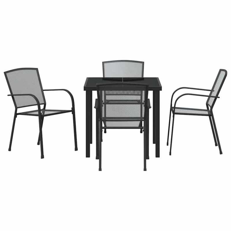 Zestaw do jadalni w ogrodzie 5 pcs Antracyt