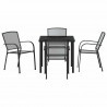Zestaw do jadalni w ogrodzie 5 pcs Antracyt