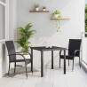 Zestaw do jadalni w ogrodzie 3 pcs Czarny