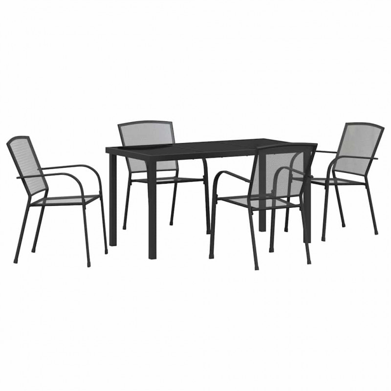 Zestaw do jadalni w ogrodzie 5 pcs Antracyt