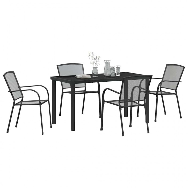 Zestaw do jadalni w ogrodzie 5 pcs Antracyt