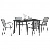 Zestaw do jadalni w ogrodzie 5 pcs Antracyt