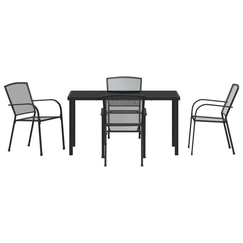 Zestaw do jadalni w ogrodzie 5 pcs Antracyt