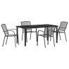Zestaw do jadalni w ogrodzie 5 pcs Antracyt
