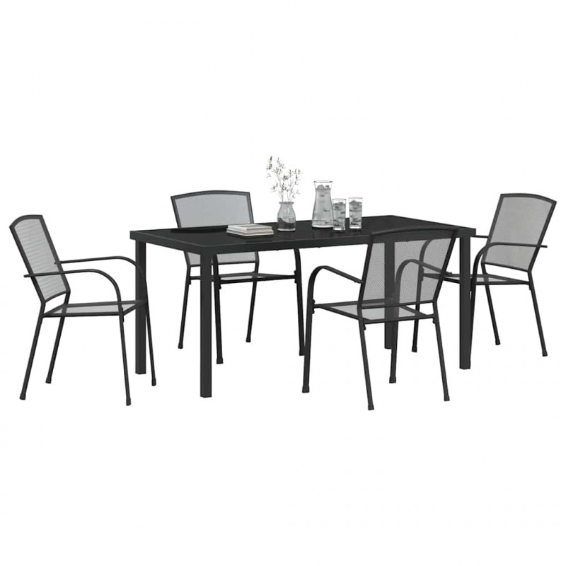 Zestaw do jadalni w ogrodzie 5 pcs Antracyt