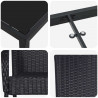 Zestaw do jadalni w ogrodzie 5 pcs Czarny